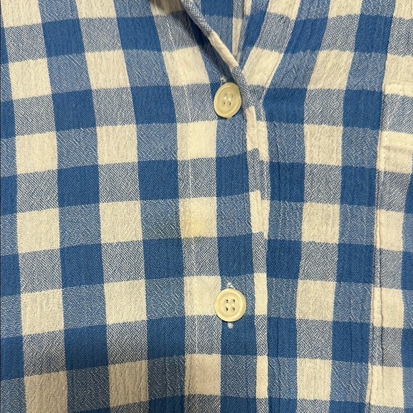Gingham Blue Checkered Top Small - Picture 5 of 5
